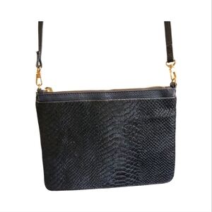 Elegant Black Leather Crossbody Bag From Accesorize London